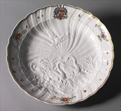 Plate from the Swan Service, c. 1737-1741. Creator: Meissen Porcelain Factory (German); Johann Joachim Kändler (German, 1706-1768).