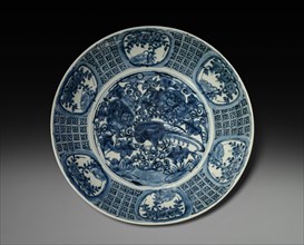 Plate with Phoenix and Peonies: Swatow Ware, late 1500s-early 1600s. Creator: Unknown.
