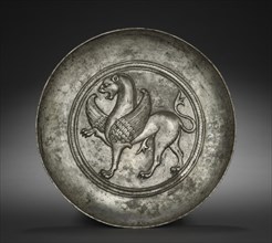 Plate with Winged Griffin, 500s-600s. Creator: Unknown.