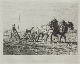 Ploughing. Creator: Charles-Émile Jacque (French, 1813-1894).