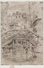 Ponte del Piovan, 1886. Creator: James McNeill Whistler (American, 1834-1903).