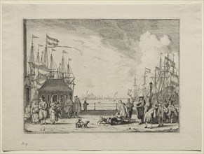 Port at Amsterdam, 1701. Creator: Ludolf Backhuysen (Dutch, 1631-1708); Ludolf Backhuysen (Dutch, 1631-1708).