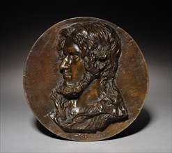 Portrait Medallion, 1830. Creator: Jean-Auguste Barre (French, 1811-1896).