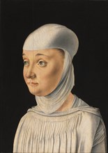 Portrait of a Woman, Possibly a Novice of San Secondo, c. 1490. Creator: Jacometto Veneziano (Italian, 1497).