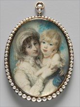 Portrait of Catherine Clemens and Her Son, John Marcus Clemens, c. 1800. Creator: Richard Cosway (British, 1742-1821).