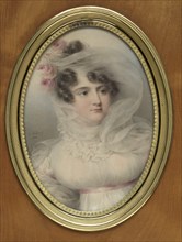 Portrait of Hortense de Perregaux, Duchess of Ragusa, 1818. Creator: Jean-Baptiste Isabey (French, 1767-1855).