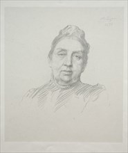 Portrait of Madame Kemp, Front View (3rd Plate). Creator: Alphonse Legros (French, 1837-1911).