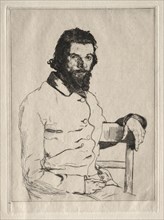 Portrait of Meryon, Seated. Creator: Félix Bracquemond (French, 1833-1914).