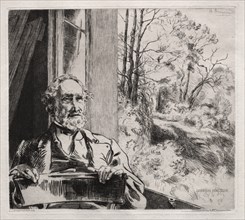 Portrait of Meyer Heine, 1860s. Creator: Félix Bracquemond (French, 1833-1914); A. Cadart & Bard Hausmann, 56, Paris.