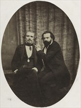 Portrait of the Actor Pierre Bocage and Friend, c. 1860. Creator: Eugène Colliau (French).