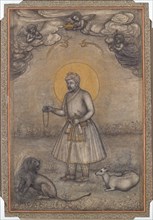 Portrait of the Aged Akbar, c. 1640-1650. Creator: Govardhan (Indian, active c.1596-1645), attributed to.