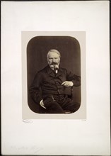 Portrait of Victor Hugo on Guernsey, 1862. Creator: Edmond Bacot (French, 1814-1875).