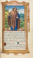 Printed Book of Hours (Use of Rome): fol. 100r, St. James the Greater, 1510. Creator: Guillaume Le Rouge (French, Paris, active 1493-1517).