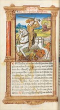 Printed Book of Hours (Use of Rome): fol. 103v, St. George Slaying the Dragon, 1510. Creator: Guillaume Le Rouge (French, Paris, active 1493-1517).