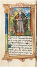 Printed Book of Hours (Use of Rome): fol. 104v, St. Anthony Abbot, 1510. Creator: Guillaume Le Rouge (French, Paris, active 1493-1517).