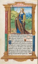 Printed Book of Hours (Use of Rome): fol. 109v, St. Catherine, 1510. Creator: Guillaume Le Rouge (French, Paris, active 1493-1517).