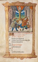Printed Book of Hours (Use of Rome): fol. 2v, January calendar illustration, 1510. Creator: Guillaume Le Rouge (French, Paris, active 1493-1517).