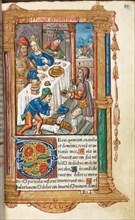 Printed Book of Hours (Use of Rome): fol. 73r, Lazarus, 1510. Creator: Guillaume Le Rouge (French, Paris, active 1493-1517).