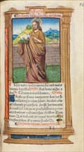 Printed Book of Hours (Use of Rome): fol. 98r, St. John the Baptist, 1510. Creator: Guillaume Le Rouge (French, Paris, active 1493-1517).