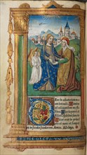 Printed Book of Hours (Use of Rome): fol.29v, The Visitation, 1510. Creator: Guillaume Le Rouge (French, Paris, active 1493-1517).