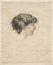 Profile of a Girl, 1800s. Creator: Robert Frederick Blum (American, 1857-1903).