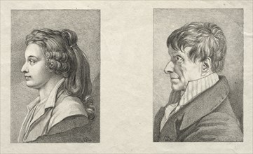 Profile Portrait of a Woman and a Man. Creator: Lorenzo II Quaglio (German, 1793-1869).