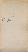 Puppies, Sparrows and Chrysanthemums, 1754-1799. Creator: Nagasawa Rosetsu (Japanese, 1754-1799).