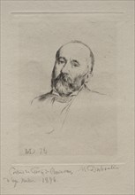 Puvis de Chavannes, 1876. Creator: Marcellin Gilbert Desboutin (French, 1823-1902).