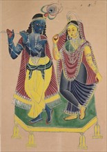 Radha and Krishna, 1800s. Creator: Unknown.