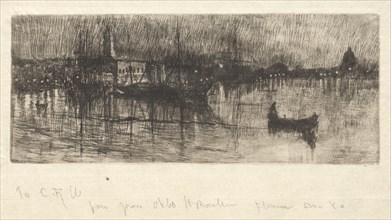 Rainy Night, Venice, 1880. Creator: Otto H. Bacher (American, 1856-1909).