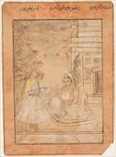 Raja Anup Singh (r. 1669-98) receives a courtier, c. 1690. Creator: Ruknuddin (Indian, active c. 1690).