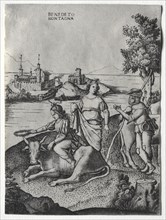 Rape of Europa, c. 1515-1520. Creator: Benedetto Montagna (Italian, c. 1481-1555/58).