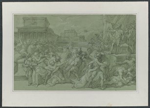 Rape of the Sabines, c. 1820. Creator: Vincenzo Camuccini (Italian, 1771-1844).