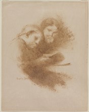 Reading, fourth quarter 1800s. Creator: Eugène Carrière (French, 1849-1906).