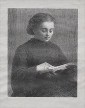 Reading: Portrait of the Artist's Sister, 1897. Creator: Henri Fantin-Latour (French, 1836-1904).