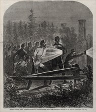 Rebels Outside Their Works at Yorktown Reconnoitering with Dark Lanterns, 1862. Creator: Winslow Homer (American, 1836-1910).