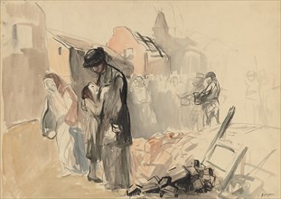 Reconquered Territory (recto), c. 1919. Creator: Jean Louis Forain (French, 1852-1931).