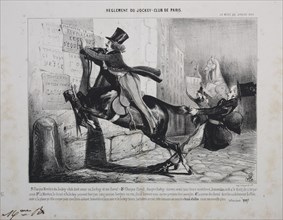 Réglement du Jockey Club de Paris: Chaque membre du Jockey Club doit avoir un Jockey..., 1800s. Creator: Unknown.