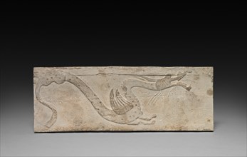 Relief with Dragon from a Funerary Stove Model, 206 BC - AD 220. Creator: Unknown.