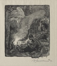 Repas des Bûcherons, 1887. Creator: Auguste Louis Lepère (French, 1849-1918).