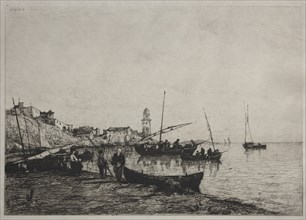Return of the Fishing Boats at Collioure, near the Spanish Border, 1878. Creator: Adolphe Appian (French, 1818-1898).