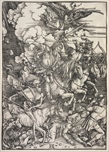 Revelation of St. John: The Four Horsemen, 1511. Creator: Albrecht Dürer (German, 1471-1528).