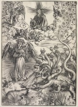 Revelation of St. John: The Woman Clothed with the Sun, 1511. Creator: Albrecht Dürer (German, 1471-1528).
