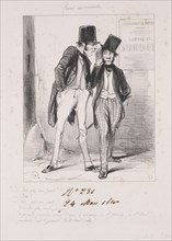 Revers des médailles: Moi qui vous parle, 1840. Creator: Paul Gavarni (French, 1804-1866).
