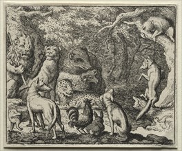 Reynard the Fox: Reynard Asks Permission to Confess. Creator: Allart van Everdingen (Dutch, 1621-1675).