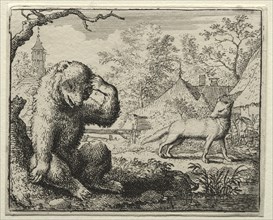 Reynard the Fox: Reynard Chides the Injured Bear. Creator: Allart van Everdingen (Dutch, 1621-1675).