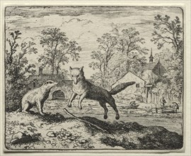 Reynard the Fox: Reynard Doing Penance. Creator: Allart van Everdingen (Dutch, 1621-1675).