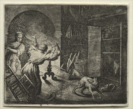 Reynard the Fox: Reynard Steals a Capon. Creator: Allart van Everdingen (Dutch, 1621-1675).