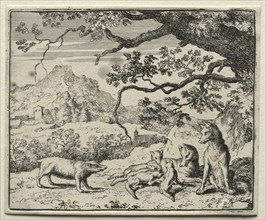 Reynard the Fox: The Badger Calls Reynard to Court. Creator: Allart van Everdingen (Dutch, 1621-1675).