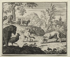 Reynard the Fox: The Combat Between Reynard and the Wolf. Creator: Allart van Everdingen (Dutch, 1621-1675).
